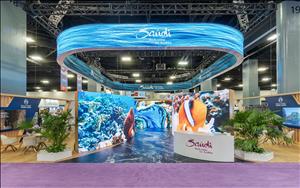 Saudi Tourism Authority 50x50 Exhibit at Seatrade 2024 in Miami Beach, Florida